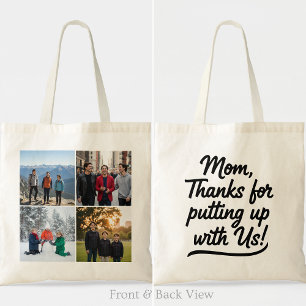 Bolsa Tote Mãe Obrigada Por Aguentar Nós Quatro Foto