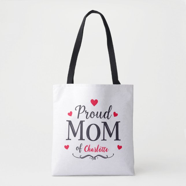 Bolsa Tote Mãe Orgulhosa de | Dia de as mães Personalizado Ba (Frente)