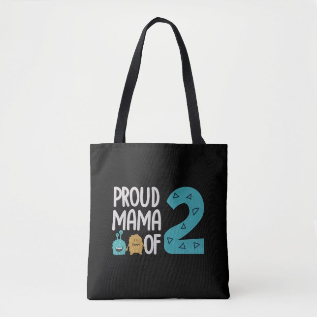 Bolsa Tote Mãe Orgulhosa de Dois (Frente)