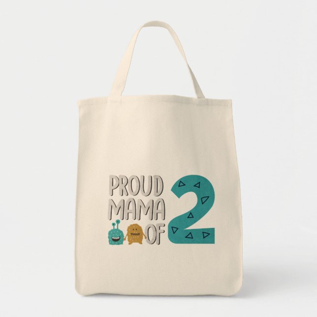 Bolsa Tote Mãe Orgulhosa de Dois Sacos de Tote (Frente)