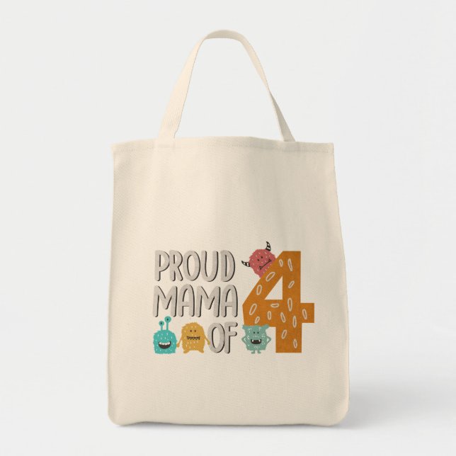 Bolsa Tote Mãe Orgulhosa de Quatro Sacos de Tote (Frente)