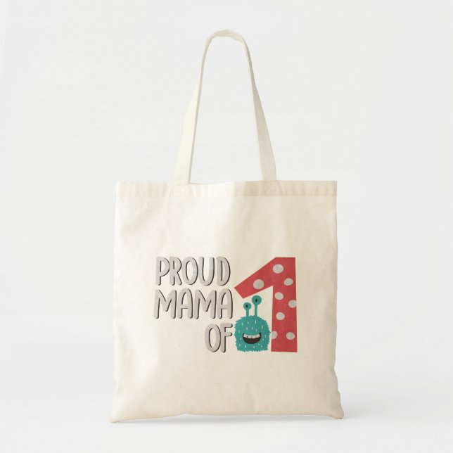 Bolsa Tote Mãe Orgulhosa de Um (Frente)
