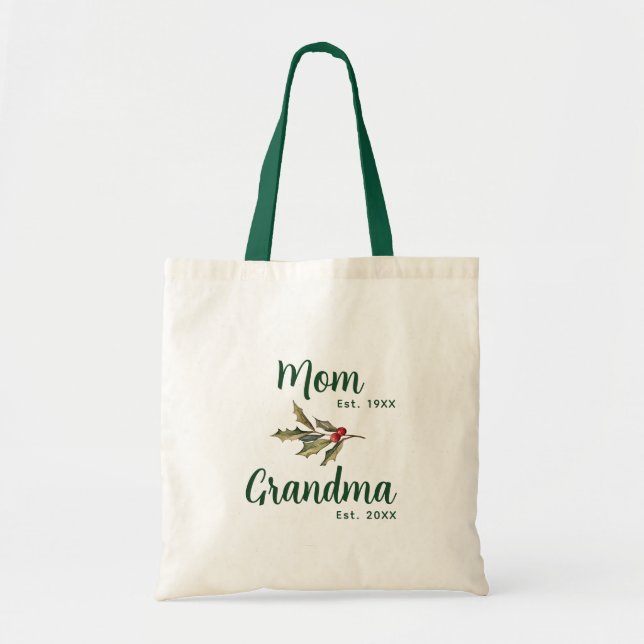 Bolsa Tote Mãe para vovó, Natal, Mistura (Frente)