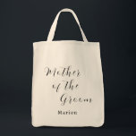 Bolsa Tote Mãe personalizada do noivo<br><div class="desc">Mãe Personalizada da Sacola do Tote</div>