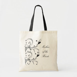 Bolsa Tote Mãe preta branca do rolo da borboleta da noiva B