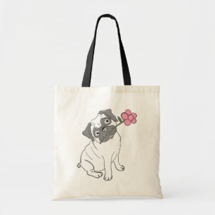 Bolsa Tote Mãe Pug Pai de Cachorrinho Cachorros Resgate Abrig