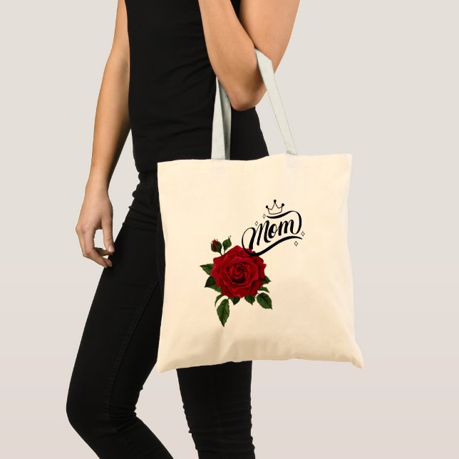 Bolsa Tote Mãe Rosa vermelha Tote Bag (Frente (produto))