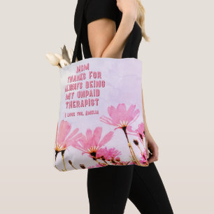 Bolsa Tote Mãe Terapêutica Inremunerada Dia de as mães Floral