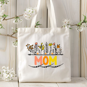 Bolsa Tote Mãe Trendy Modern Floral Flores Botânicas