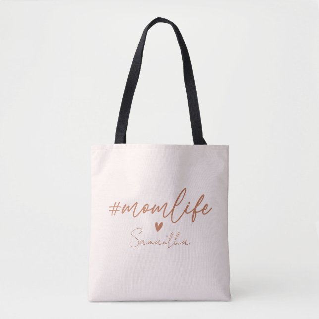 Bolsa Tote Mãe Vida - Design de Charme Russo (Frente)