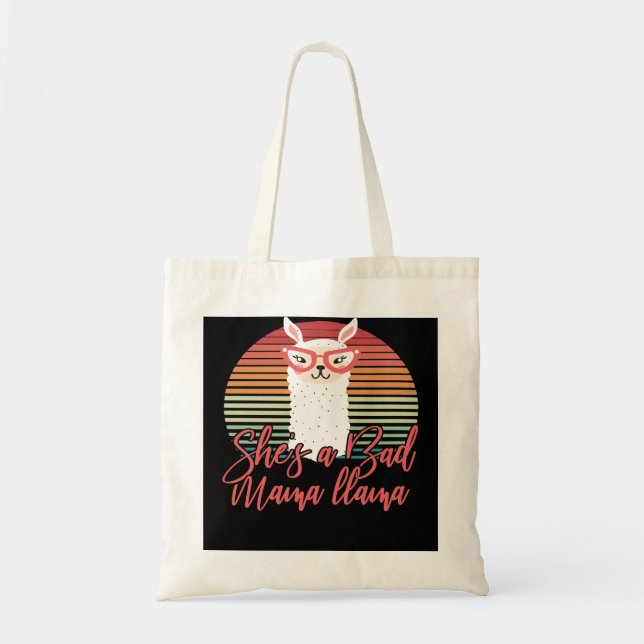 Bolsa Tote Mãe vovó Engraçado Ela Má design Llama (Frente)