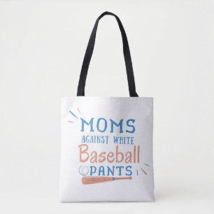 Bolsa Tote Mães contra o Saco Branca de Calças de Beisebol