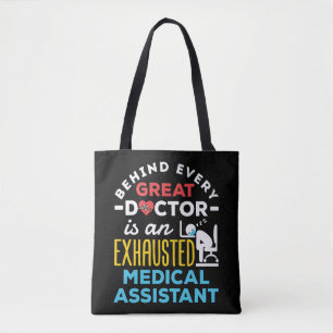 Bolsa Tote Mães de CMA do Assistente Médico Esgotado Engraçad