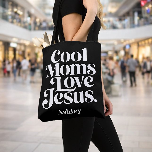 Bolsa Tote Mães Legais Amam Jesus (Criador carregado)