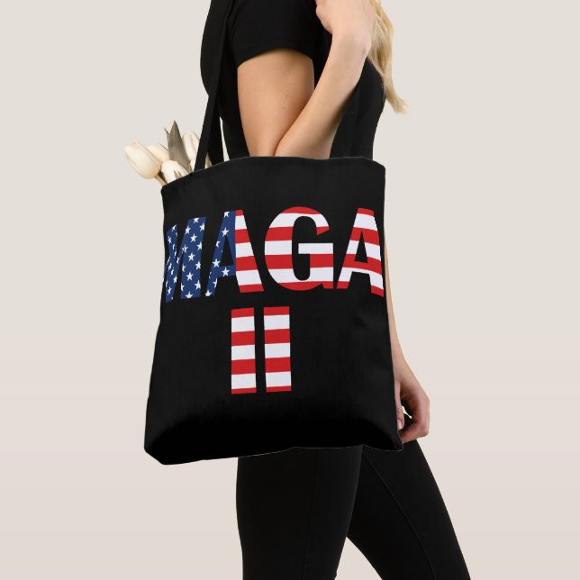 Bolsa Tote MAGA 2, bandeira americana (Close Up)