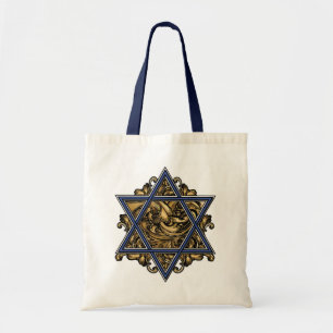 Bolsa Tote Magen David Dourado