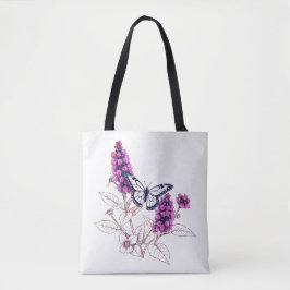Bolsa Tote Magenta Butterfly Bush