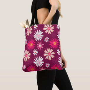 Bolsa Tote Magenta Daisy Design