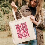 Bolsa Tote Magenta Retro Personalizada Mãe da Noiva<br><div class="desc">Você está procurando o presente personalizado perfeito? Não olhe mais do que o nosso retro-fofo magenta, cor-de-rosa, fofo, mãe personalizada do saco da noiva! Esta bolsa é perfeita para qualquer noiva que queira mostrar sua personalidade e estilo no seu grande dia. Além disso, faz um chá de panela de excelente...</div>