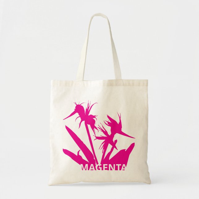 Bolsa Tote MAGENTA - Tote bag con Flor del paraiso  (Frente)