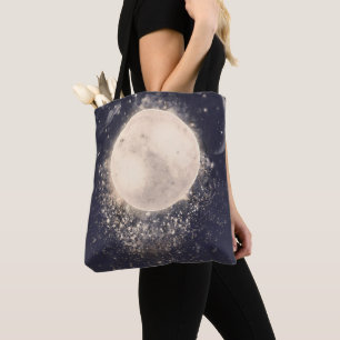 Bolsa Tote Magia da Lua dos Sonhos Faíscas Cósmicas