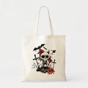 Bolsa Tote Mágica de abóbora e diversão óssea.