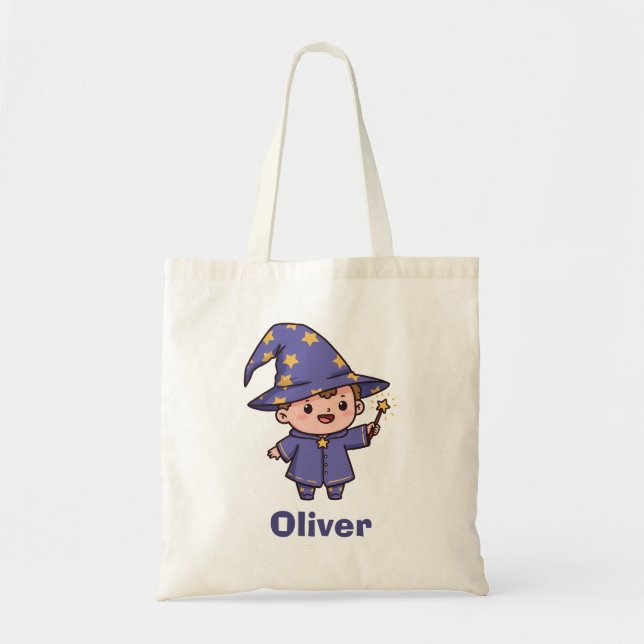 Bolsa Tote Mágica de Bebê Feiticeiro Fofo (Frente)