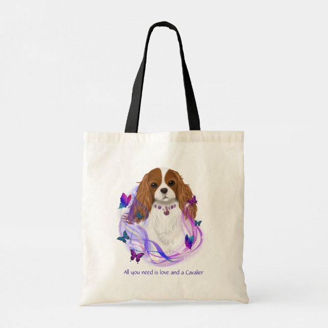 Bolsa Tote Magical Blenheim Cavalier King Charles Spaniel (Verso)
