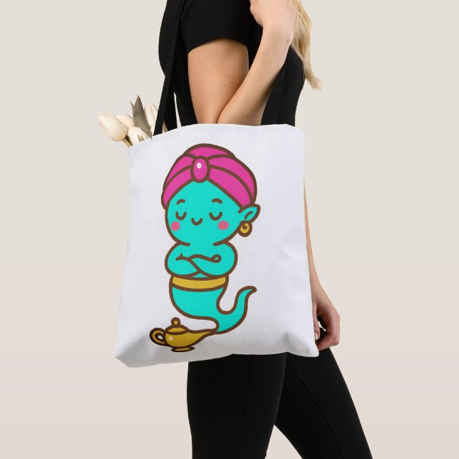 Bolsa Tote Magical Kawaii Djinn - Neon Spirit (Close Up)