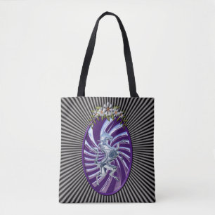 Bolsa Tote Magical Mythical Silver Unicorn