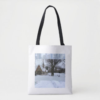 Bolsa Tote Magical Urban Snow Scene – Winter in the City