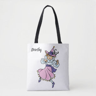 Bolsa Tote Mágico de Oz Antigo, Garotinha Munchkin Dançando F