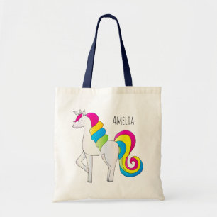 Bolsa Tote Mágico - Nome Unicórnio de Garota Gota Gótica I