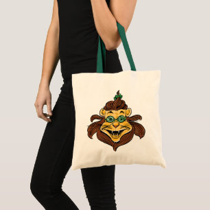 Bolsa Tote Mágico Vintage de Oz, Leão Vestindo Óculos Verdes