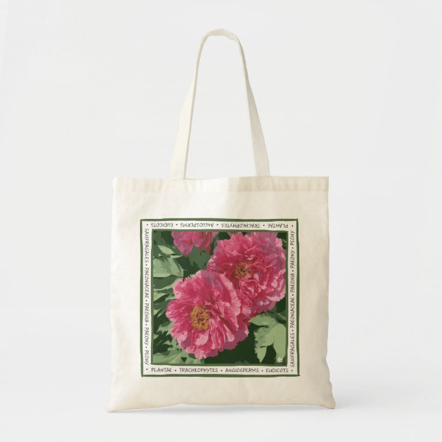 Bolsa Tote Magnífico e cor-de-rosa no saco de tote de canvas. (Frente)