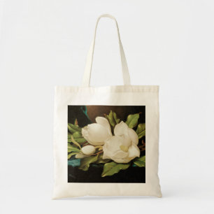 Bolsa Tote Magnolias gigantes em um pano veludo azul por MJ H
