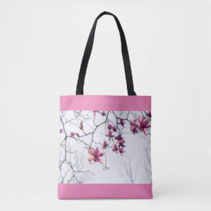 Bolsa Tote Magnolias rosa