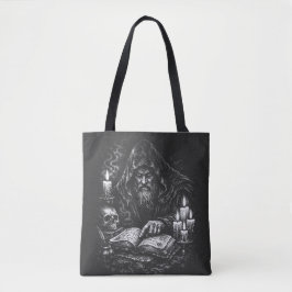 Bolsa Tote Mago Estudando o Grimório — por BurnsInHell