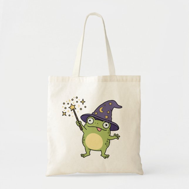Bolsa Tote Mago Sapo Conjura Feitiços (Frente)