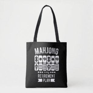 Bolsa Tote Mahjong é meu plano de aposentadoria   Funny mahjo