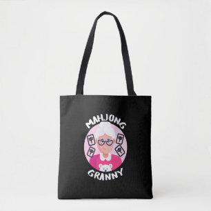 Bolsa Tote Mahjong Granny   Funny Mahjong