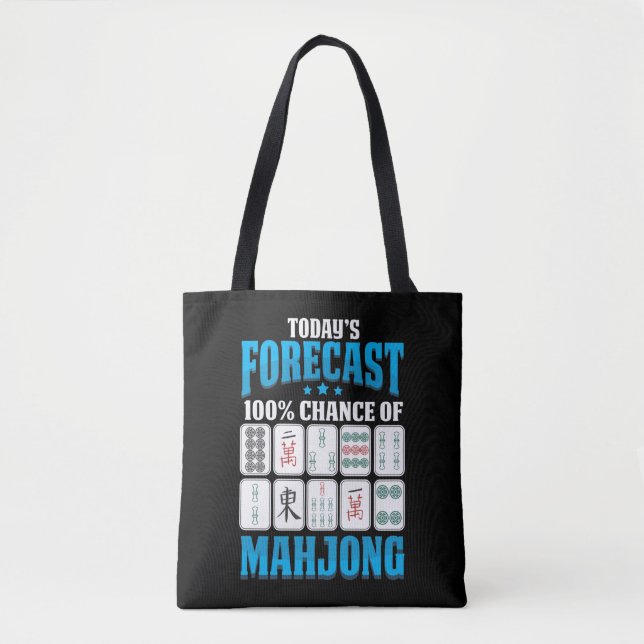 Bolsa Tote Mahjong Previsão Mah Jong Boardgame Lover (Frente)