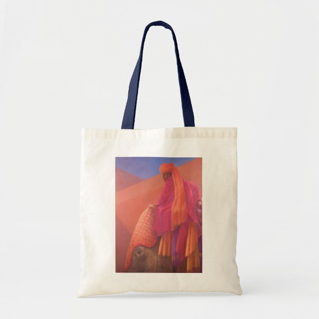 Bolsa Tote Mahout e elefante (Frente)