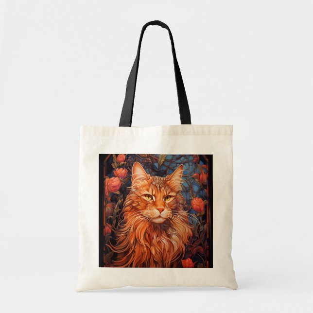 Bolsa Tote Maine Coon cat (Frente)