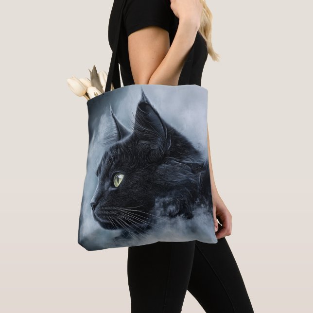 Bolsa Tote Maine Coon em Fog (Close Up)