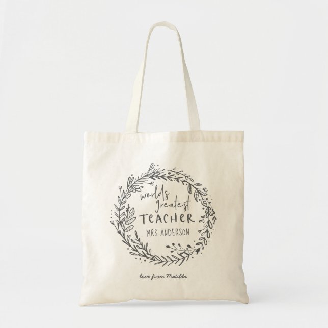 Bolsa Tote maior professor do mundo, a coroa mínima moderna (Frente)