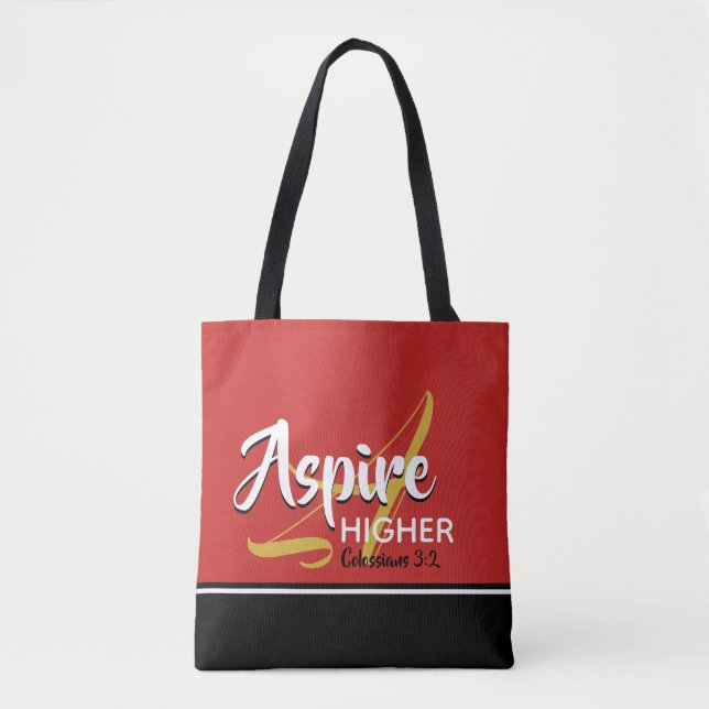 Bolsa Tote MAIS ALTO ASPIRE - Cristão de Escritura Inspiracio (Frente)
