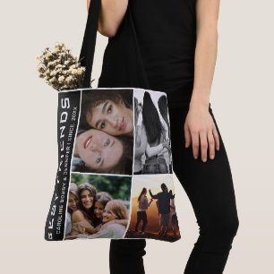 Bolsa Tote Mais Amigos Modernos 4 Colagem de Fotografias - To