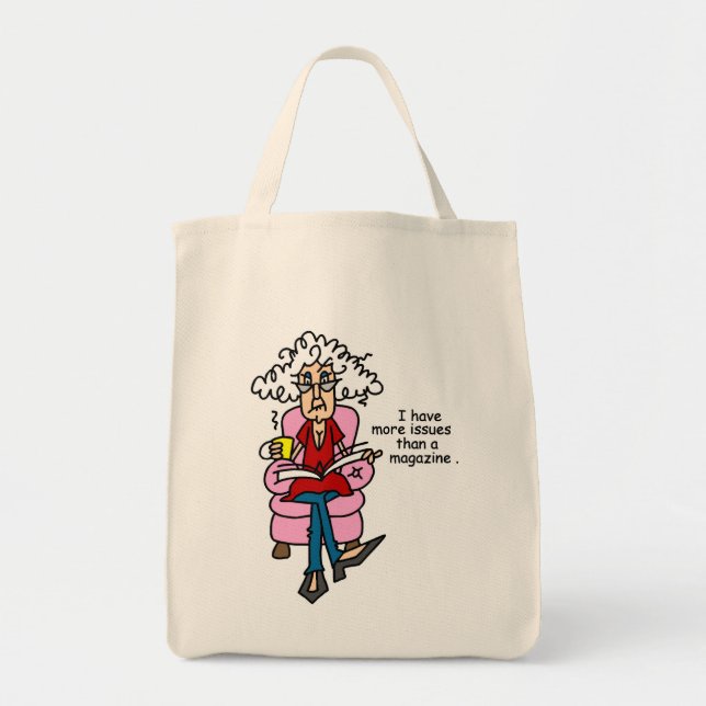 Bolsa Tote Mais problemas do que um Humor da Revista (Frente)