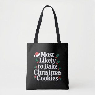 Bolsa Tote Mais Propenso a Assar Biscoitos de Natal Família
